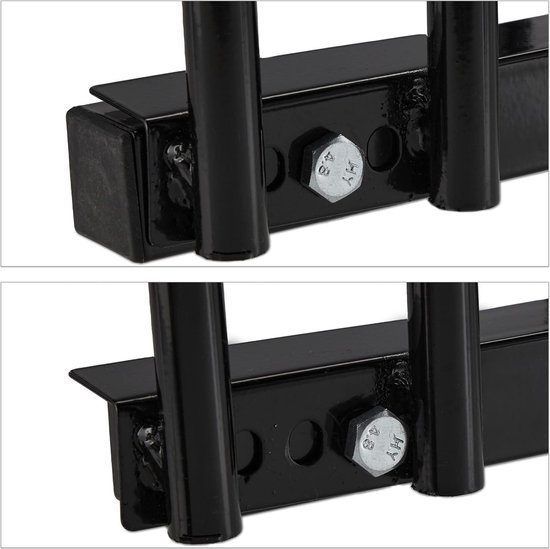 Relaxdays fietsenrek, voor 4 fietsen, staal, grond, muur, maximale breedte banden: 60 mm, binnen en buiten, antraciet