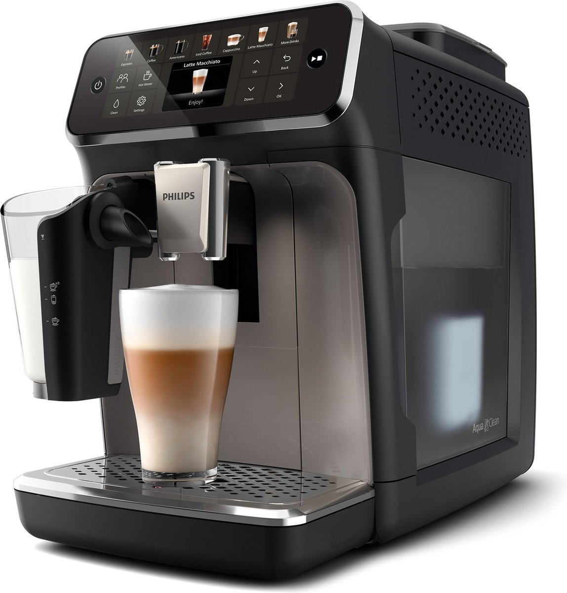 Bol.com Philips 4400 Series EP4449/70 - Volautomatische espressomachine - 12 Soorten Koffie + Heet Water - Grijs aanbieding