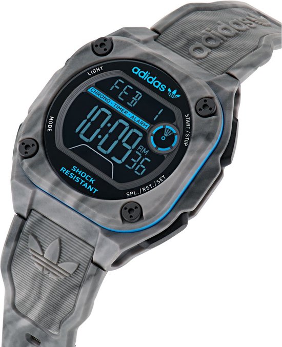 Adidas Originals City Tech Two Grfx AOST23574 Horloge - Resin - Grijs - Ø 45 mm