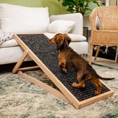 Opvouwbare Huisdier Hellingen Ottomaanse Trap Split Opvouwbaar Huisdiermeubilair Met Antislip Getextureerd Ontwerp Voor Veilig Bed Bank Veranderen Kaki Pluche