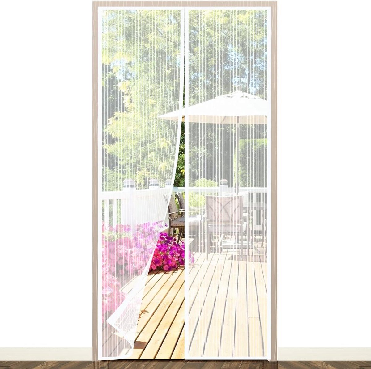 Magnetisch vliegengaas 90x210cm - Sterke Deurmagneet - Houd frisse lucht binnen - Insectenwerend