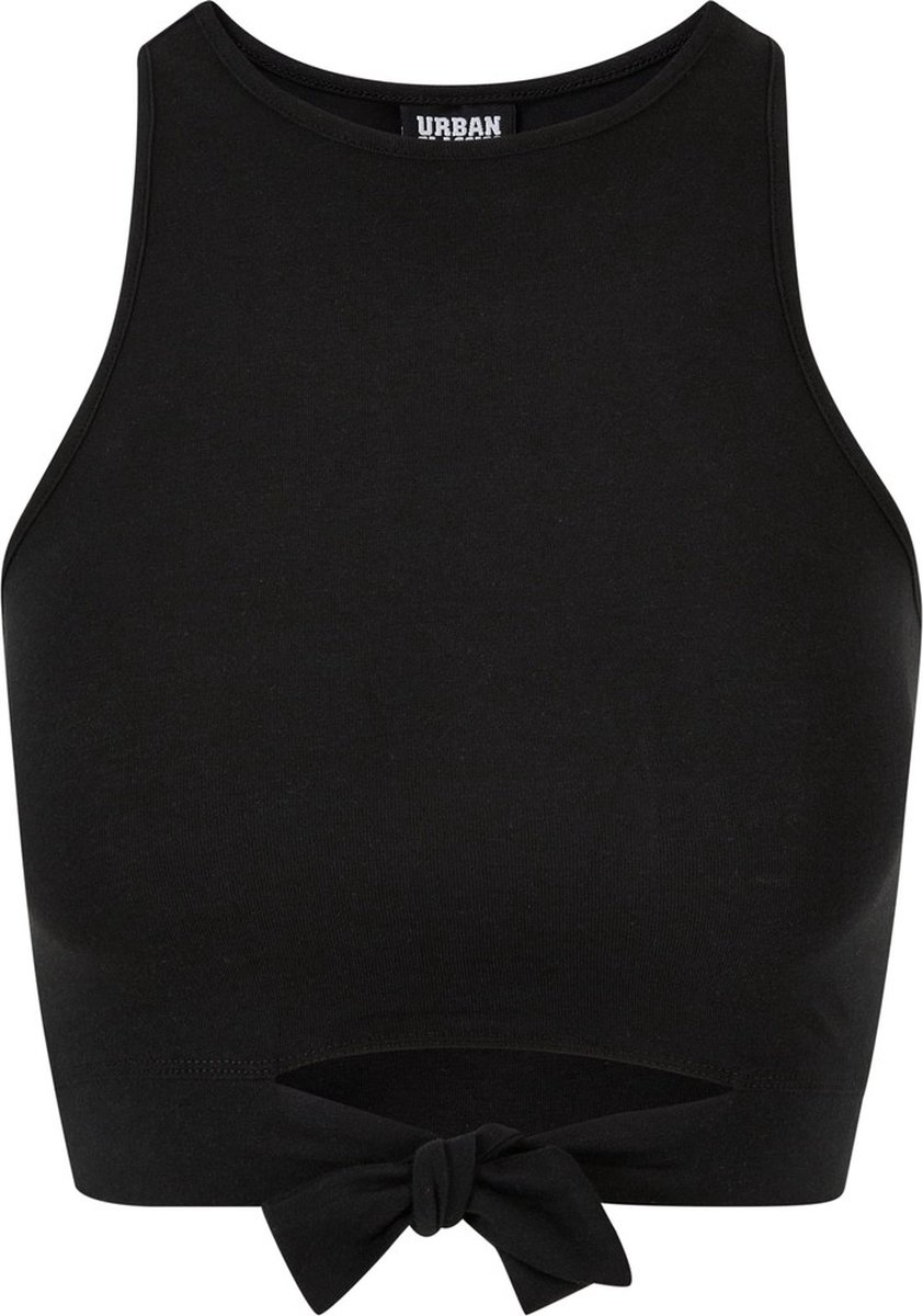 Urban Classics Cropped Knot Crop top L Zwart