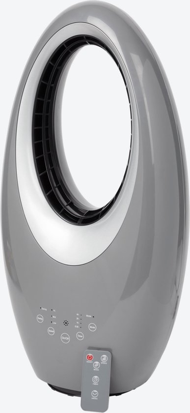 Bladloze ventilator stil en veilig met afstandsbediening, aanraakbediening, duurzaam en kindvriendelijk