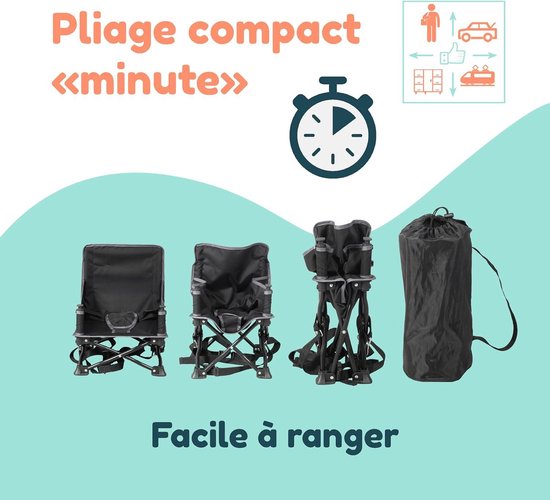 Chaizounette 2-in-1 Nomadische Babyzitverhoger Draagtas Zwarte BAMBISOL van BAMBISOL — afbeelding 4