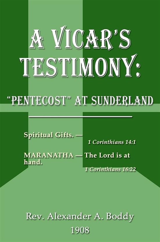 A Vicar's Testimony: - cover