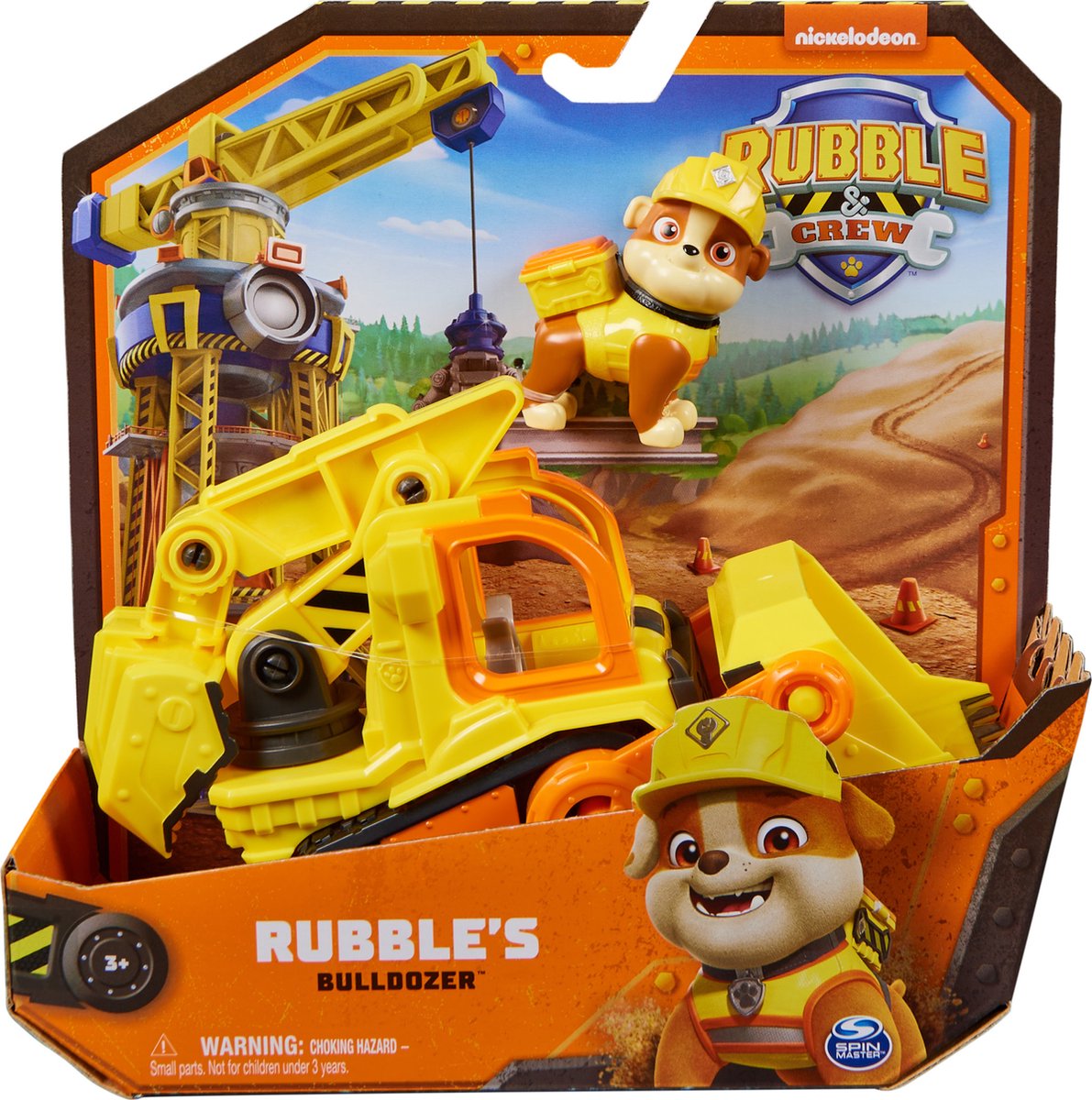Rubble & Crew - Rubble's Bulldozer met speelfiguur en beweegbare onderdelen - PAW Patrol speelgoed