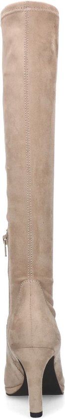 Manfield - Femme - Bottines stretch beiges à talon - Taille 38