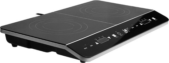 Lafe - Elektrische Kookplaat - Inductiekookplaat - Campingkooktoestel - Elektrisch - Draagbaar - 3500W - dubbel - CIY 002 - Zwart — afbeelding 4