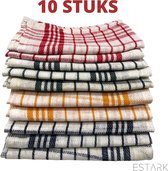Bol.com ESTARK® Theedoekenset Blok Blauw - 60x42cm - Set van 10 - Geblokt - Blokdoeken - Keukenhanddoek - Handdoek - Handdoeken ... aanbieding