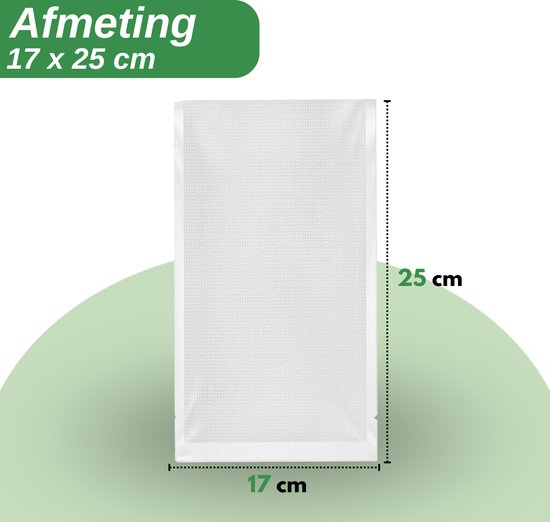 Vaive Sacs sous vide Nourriture 17 x 25 - 100 pièces - Sacs sous vide - Sacs sous vide / sous vide - Sans BPA