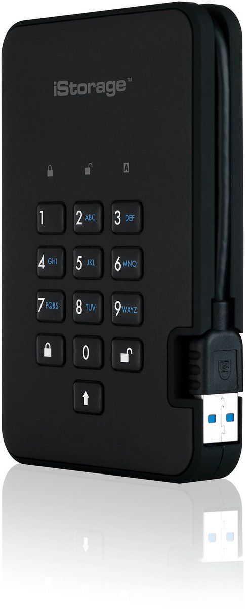 iStorage diskAshur 2 - externe harde schijf - 500 GB - Cijfercode - Zwart van Merkloos — afbeelding 4