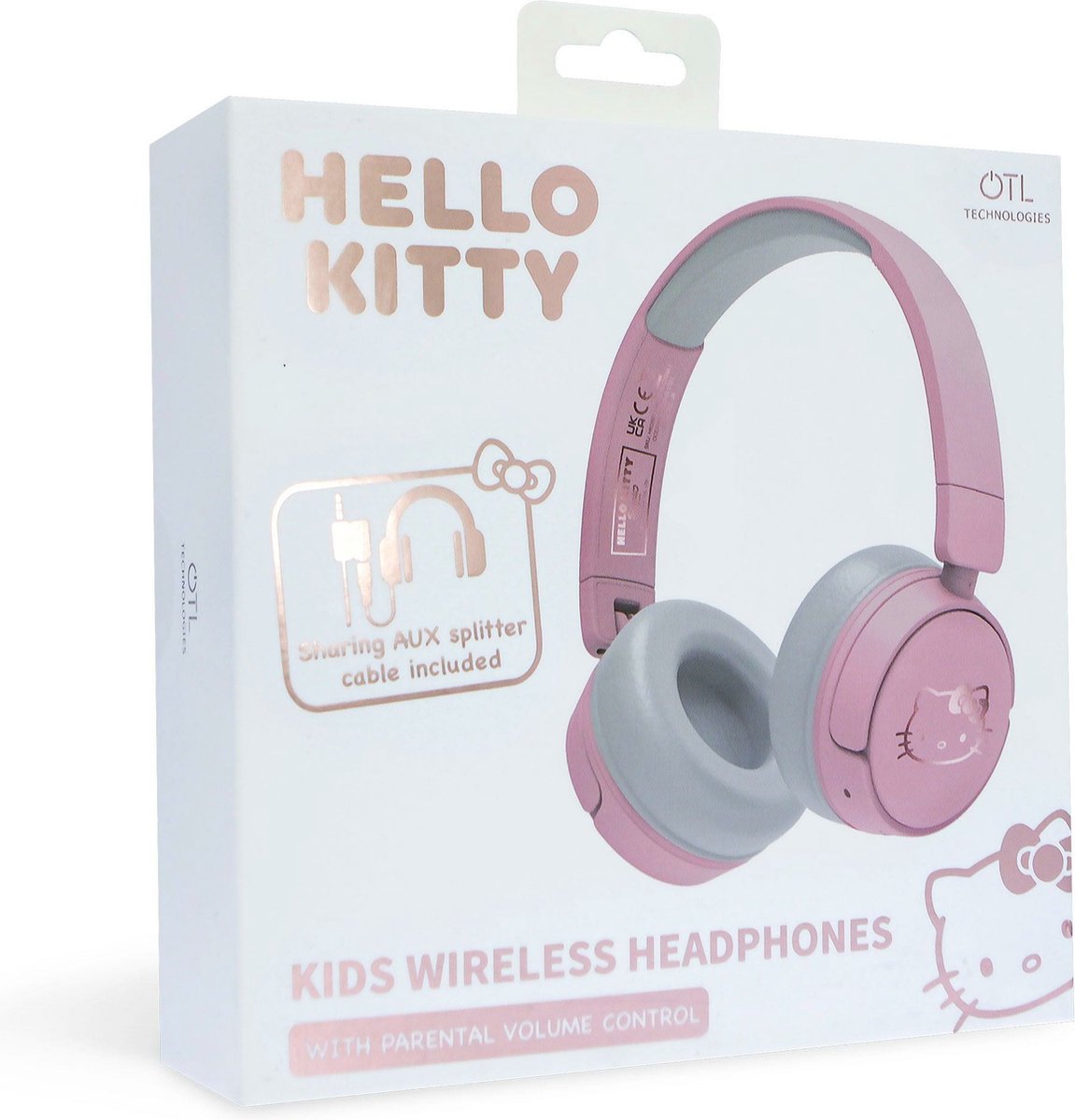 Hello Kitty Draadloze Kinderkoptelefoon met Volumebegrenzing - afbeelding 2