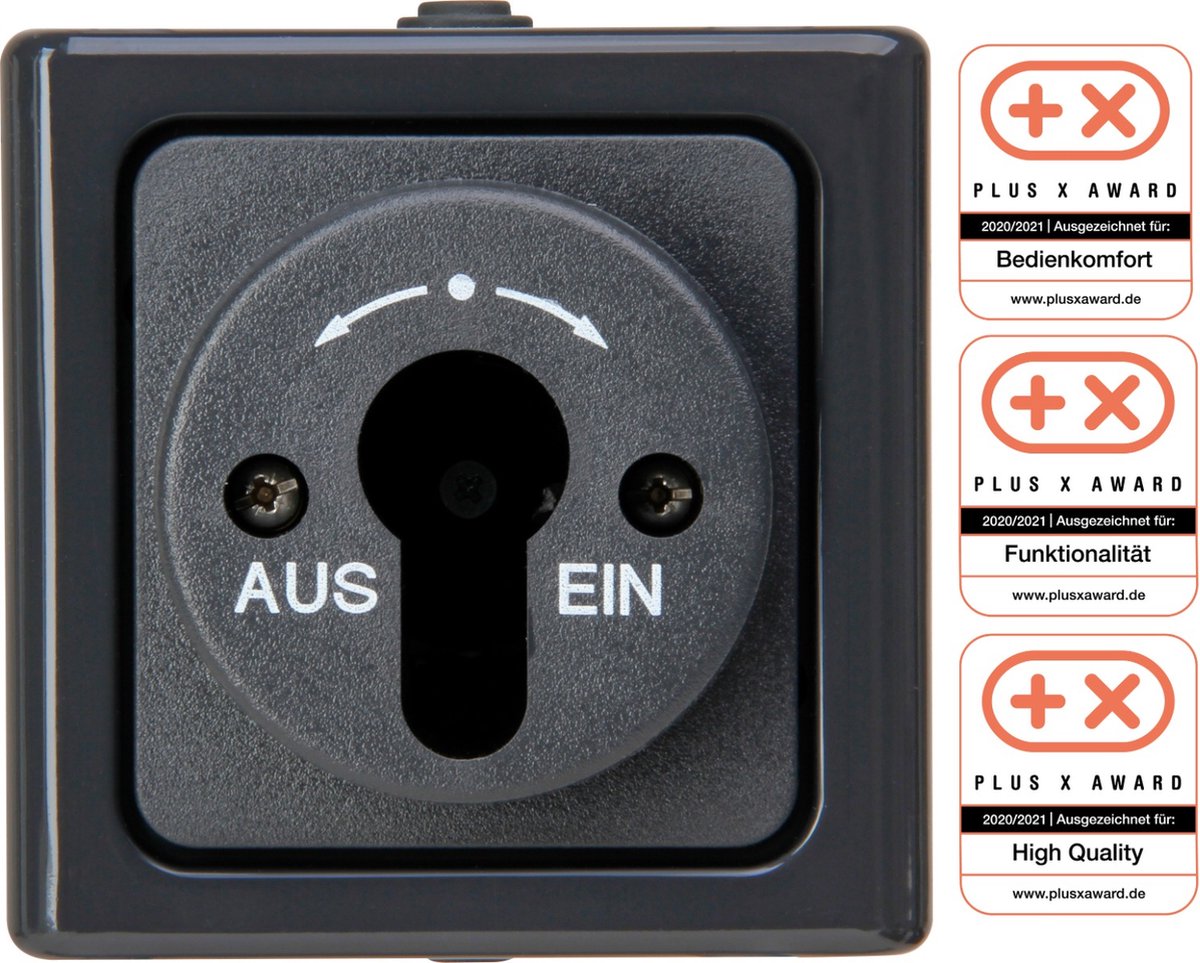 Kopp Blue Electric behuizing sleutelschakelaar IP44 antraciet (561715001)