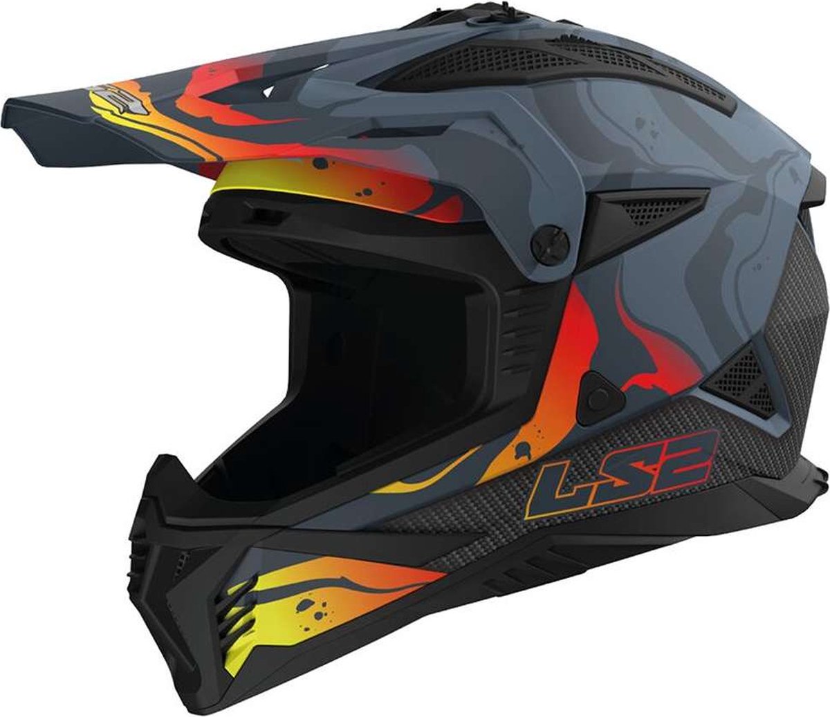LS2 Helm Fast II Wash MX708 grijs maat XXXL