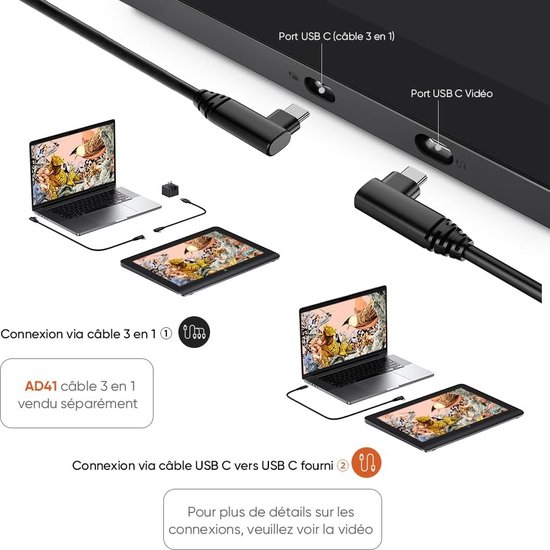 XPPen - Artist Pro 16 (Gen 2) - Tablette graphique avec écran 16 pouces 2K QHD - X3 Pro 16K Levels Chip Pen - Première mondiale