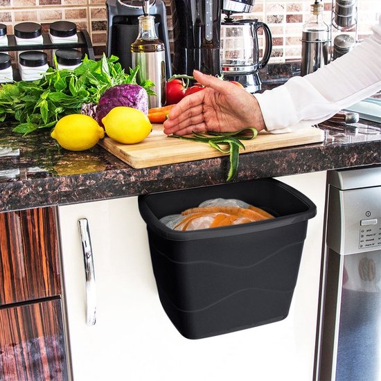 Poubelle Pliable Accrochable 7L Ou 10L - Pour Porte De Placard, Cuisine, Salle De Bain, Bureau - Gain De Place