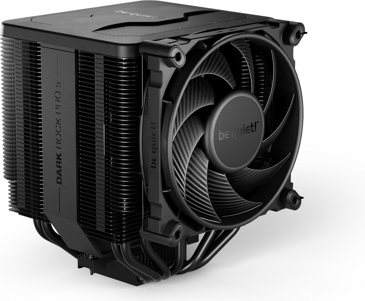 be quiet! Dark Rock Pro 5 - Koeler voor processor - 2000 omw/min. - 8.9 - 23.3 dBA - 4-pins PMW - voor Intel LGA: 1700 1200 115x - AMD AM5 AM4 - zwart