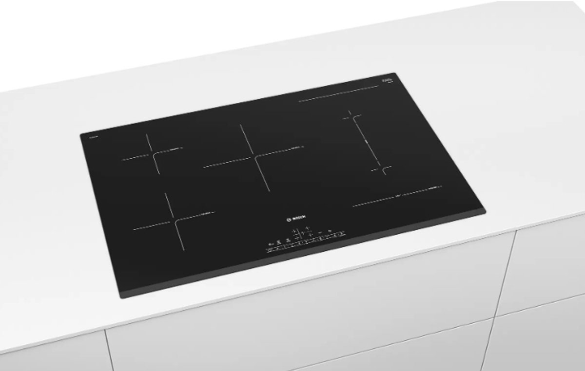 Bol.com Bosch PVW831FC5E kookplaat Zwart Ingebouwd Inductiekookplaat zones 5 zone(s) aanbieding