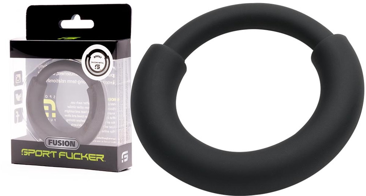 Sport Fucker - Fusion Ring - Siliconen Cockring met RVS binnenring - 3 maten Regular