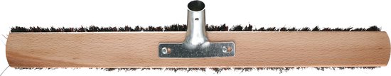Buemag Bezemkop - Arenga/Elaston mix - zwart/rood - hard - hout - 60 cm - 26mm - straatbezem/buitenbezem - bezem van Buemag — afbeelding 4