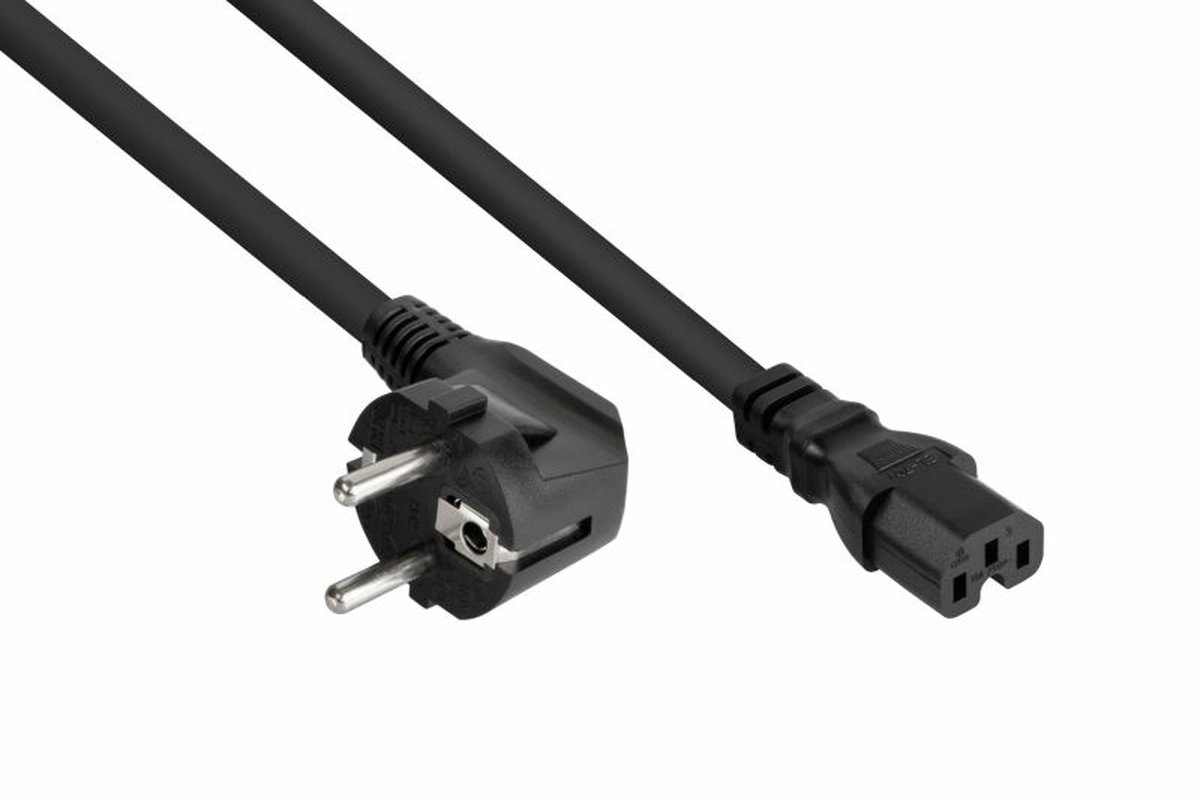 Kabelmeister SK0150-S018 electriciteitssnoer Zwart 1,8 m Netstekker type E+F IEC C15