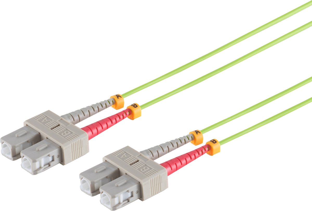 Duplex Patchkabel SC/SC 50/125µ, OM5, lindgrün, 5m