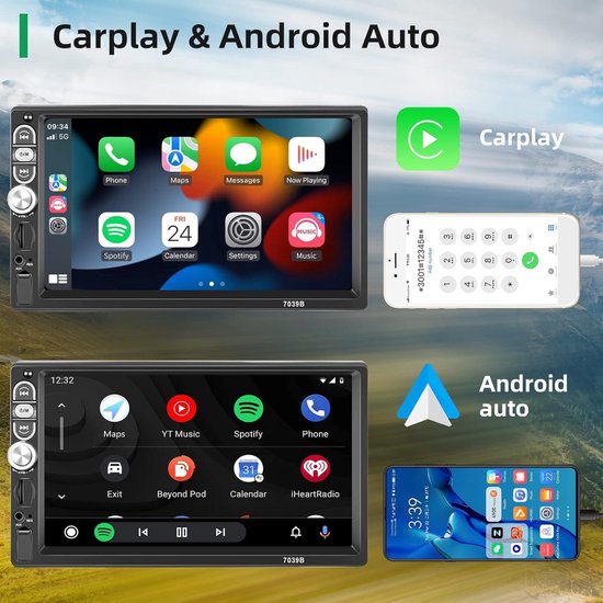 Apple Carplay Autoradio 1 Din Bluetooth Mains Libres Auto Radio à écran Apple Carplay Autoradio 1 Din Bluetooth Mains Libres Auto Radio à écran