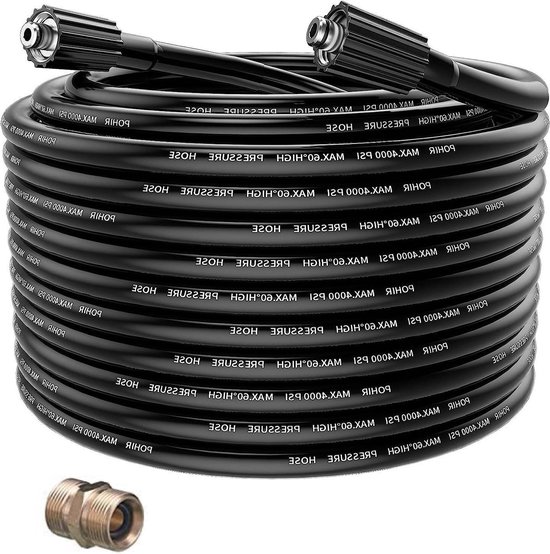 15m Hochdruck-Verlängerungsschlauch Für Kärcher K-Serie (K2–K7), Click-Adapter, 180 Bar, 9 Mm I.D., Gummi/Metall