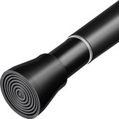 Tringle de Tension pour Rideau de Douche Extensible sans perçage - Tringle de Placard télescopique réglable - Tringle à Rideau de séparation pour Salle de Bain - 50-80 cm Noir Tiges télescopiques