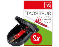 SuperCat PRO rattenval - Effectieve en diervriendelijke rattenverwijdering - Blue Angel gecertificeerd - Binnen buiten gebruik - 2x vallen 2x lokaasspuit