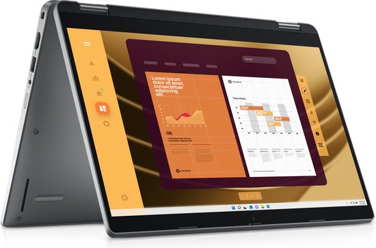 DELL Latitude 5350 2-in-1 Intel Core Ultra 5 135U Hybride (2-in-1) 33,7 cm (13.3") Touchscreen Full HD 16 GB LPDDR5x-SDRAM 512 GB SSD Wi-Fi 6E (802.11ax) Windows 11 Pros - Dell - Hoofdafbeelding