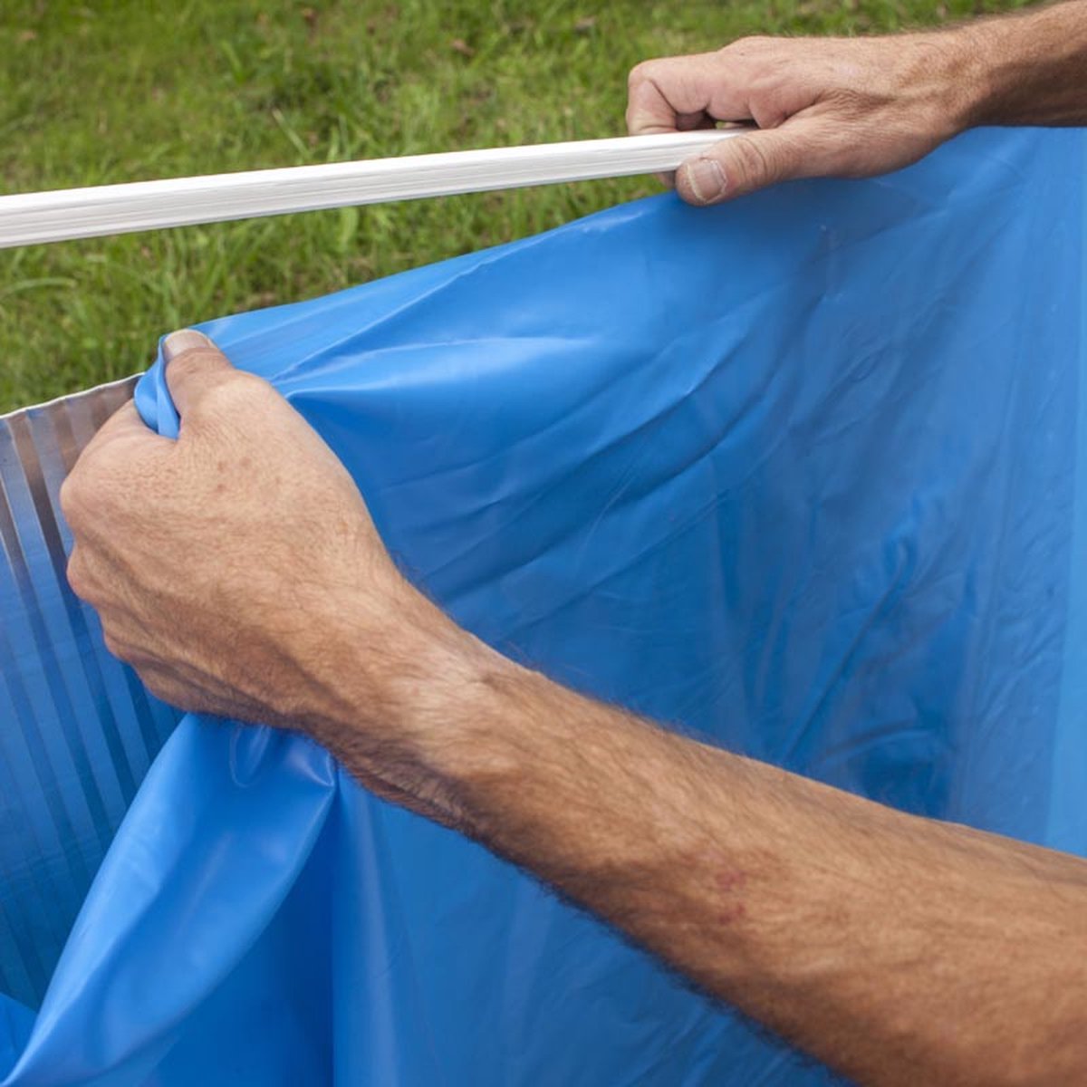 Gre Couverture pour piscine en acier - Ø 350 cm - Transparent