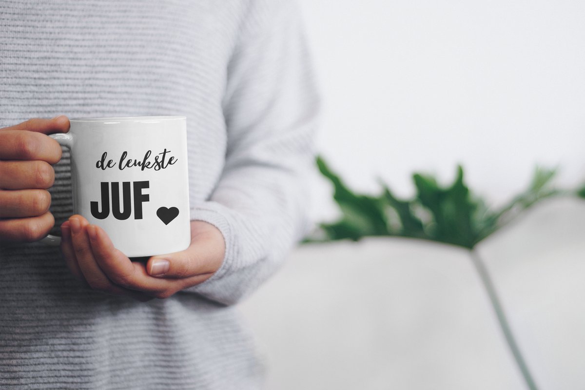 Mok voor JUF - de leukste JUF #HART