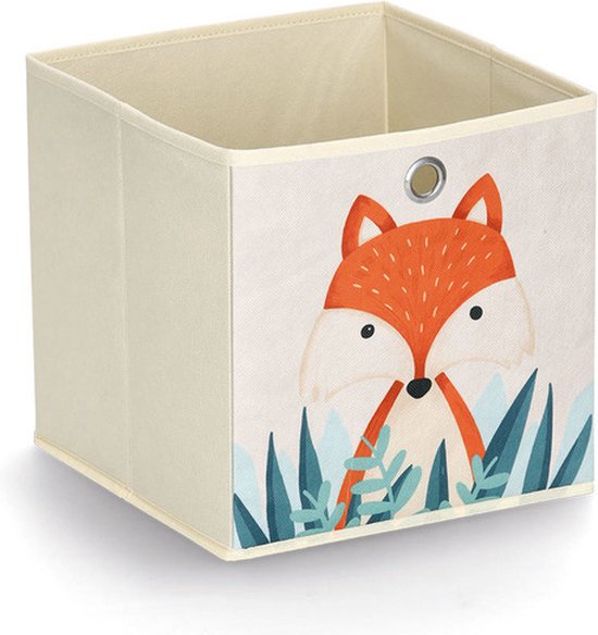 Zeller Present 14478, Panier de rangement, Beige, Multicolore, Autonome, Garçon/Fille, Image, Carré