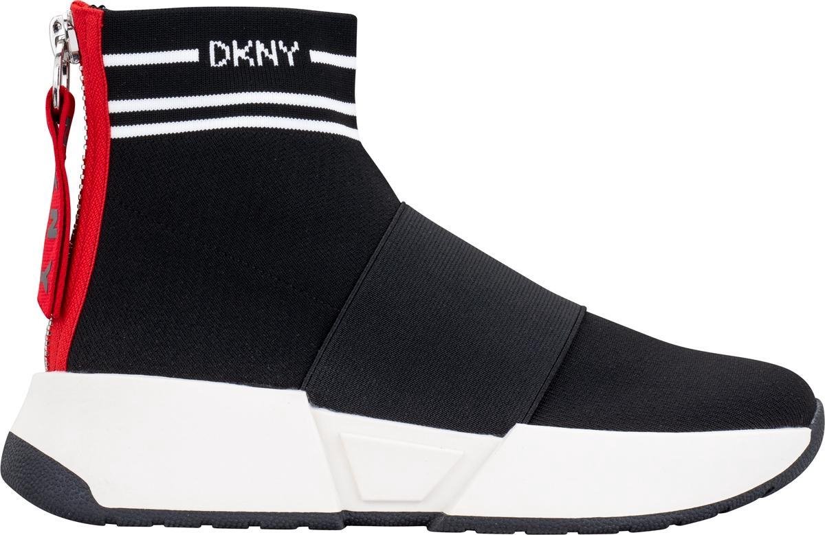 DKNY Marini Dames Slip On Sneakers - Zwart / Wit - Maat 37 | bol