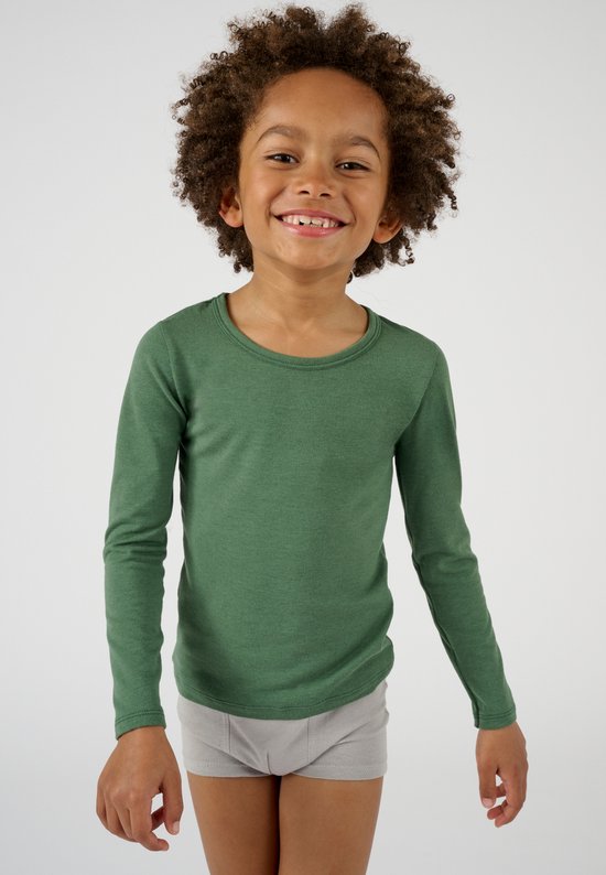 Hamishkane® Schoolshirt met lange mouwen voor kinderen, effen ronde hals, rekbaar, meisjes, tops met lange mouwen, casual en comfortabel, kindershirts - schoolshirts voor jongens en meisjes, Fles Hamishkane® Schoolshirt met lange mouwen voor kinderen, effen ronde hals, rekbaar, meisjes, tops met lange mouwen, casual en comfortabel, kindershirts - schoolshirts voor jongens en meisjes, Fles