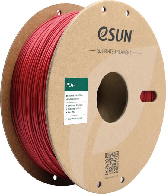 eSun PLA+ Brandweer Rood/Fire Engine Red - 1kg - 1.75mm - 3D printer filament