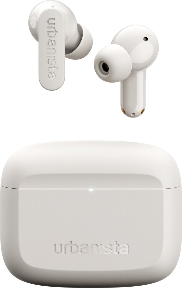 Urbanista Palo Alto Draadloze Oordopjes – met Noise Cancelling – 45u Afspeeltijd – Bluetooth – Voor Sporten en Dagelijks Gebruik – Wit