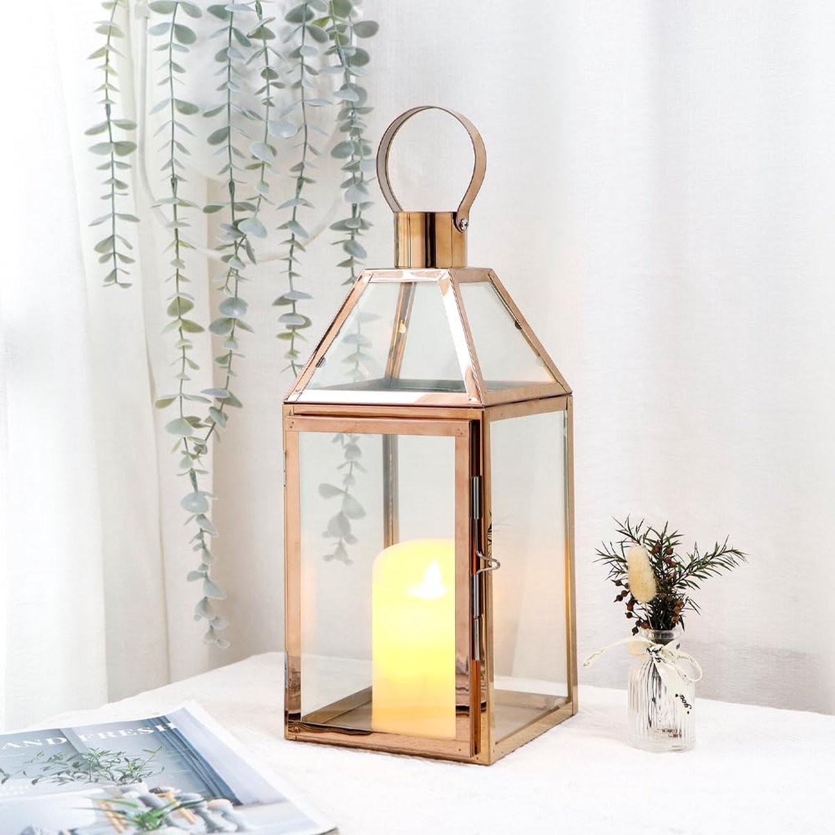 Generic Lanterne à Vent Nordique - Bougeoir Chic pour Lampe de Bureau ou Salon à prix pas cher | Maroc