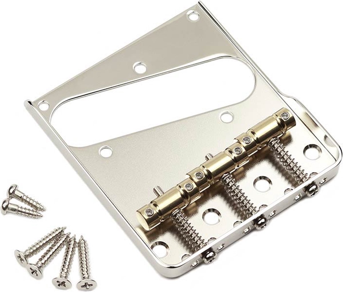 Hosco HK-24NS/BS Gitaarbrug by Gotoh – Messing In-Tune Saddles