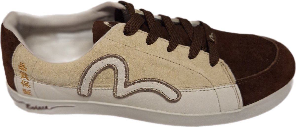 EVISU-SNEAKER-KENDAI2-SUEDE-IVORY/BRWN-SIZE 43