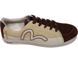EVISU-SNEAKER-KENDAI2-SUEDE-IVORY/BRWN-SIZE 43