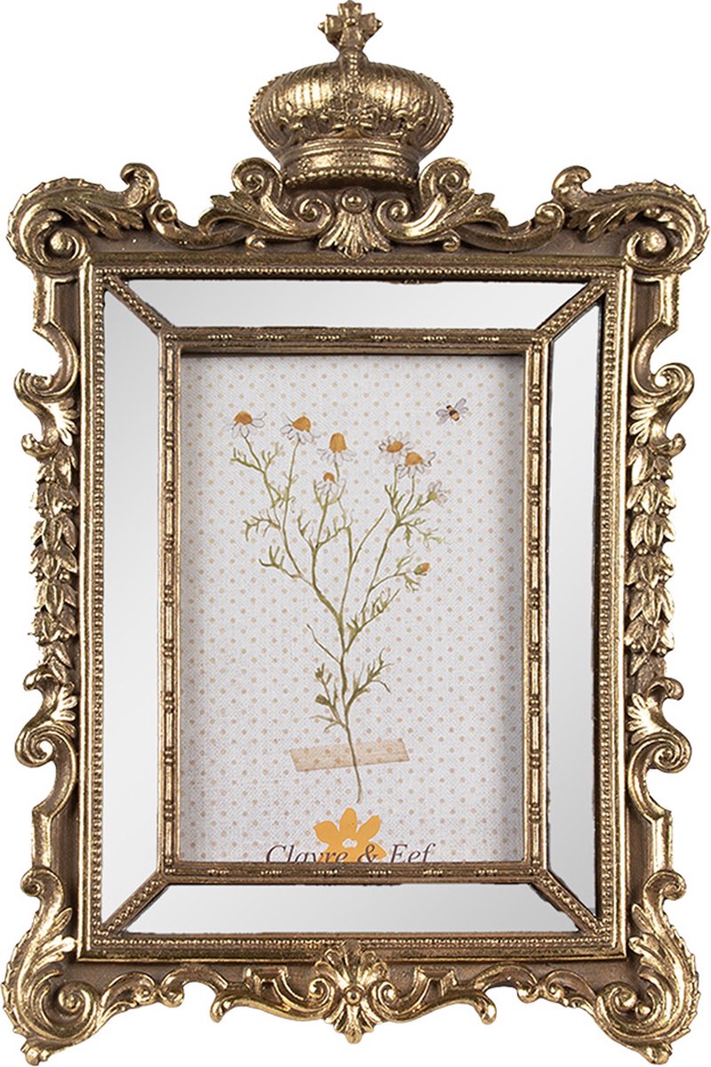 Clayre & Eef Fotolijst 10x15 cm Goudkleurig Polyresin