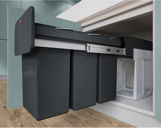 Hailo EcoLine Design L, 2 x 14 l, Einbau-Mülltrennungs-System Hailo EcoLine Design L, 2 x 14 l, Einbau-Mülltrennungs-System