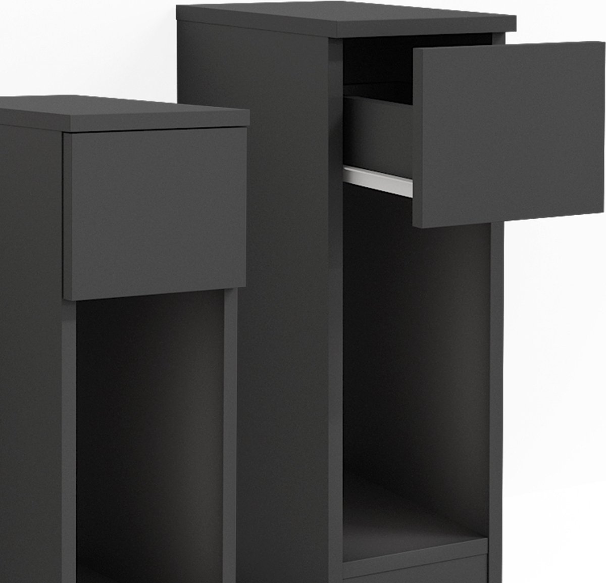 Nachtkastje Enton Zwart Set van 2 Vicco | Zwart | Set van 2 | 406673152115906