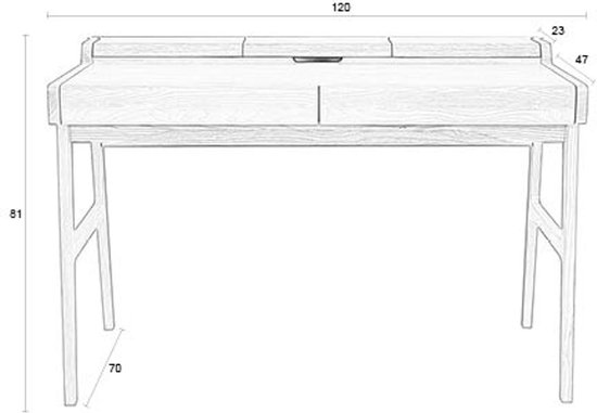 Table de bureau ZUIVER Kaat Natural