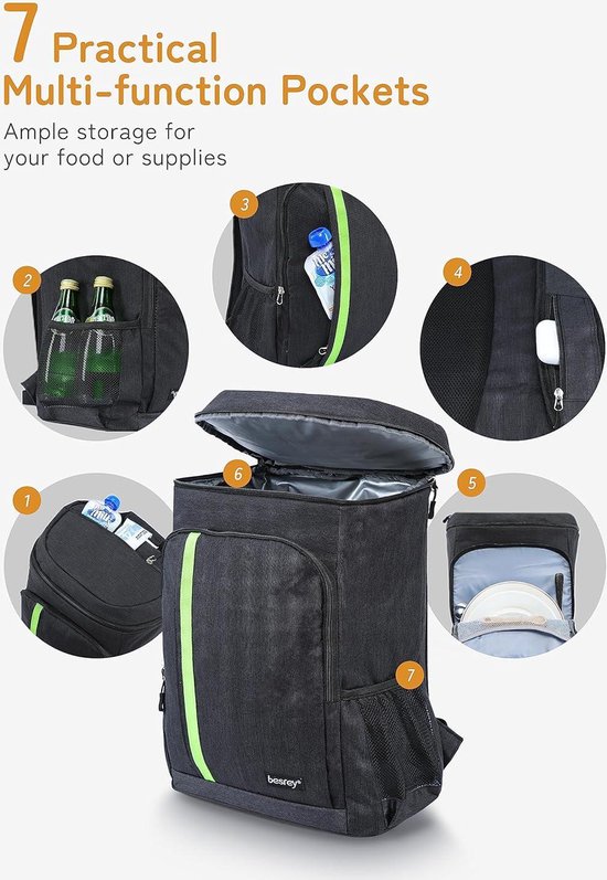 Geïsoleerde Rugzak Voor Kamperen Besrey Thermische Rugzak 30 Liter - Koel-/Warmtetas Voor Picknick, Kamperen & Barbecue | Met Flesopener Koeltas 30 Liter Picknick Geïsoleerde Rugzak Voor Kamperen Besrey Thermische Rugzak 30 Liter - Koel-/Warmtetas Voor Picknick, Kamperen & Barbecue | Met Flesopener Koeltas 30 Liter Picknick