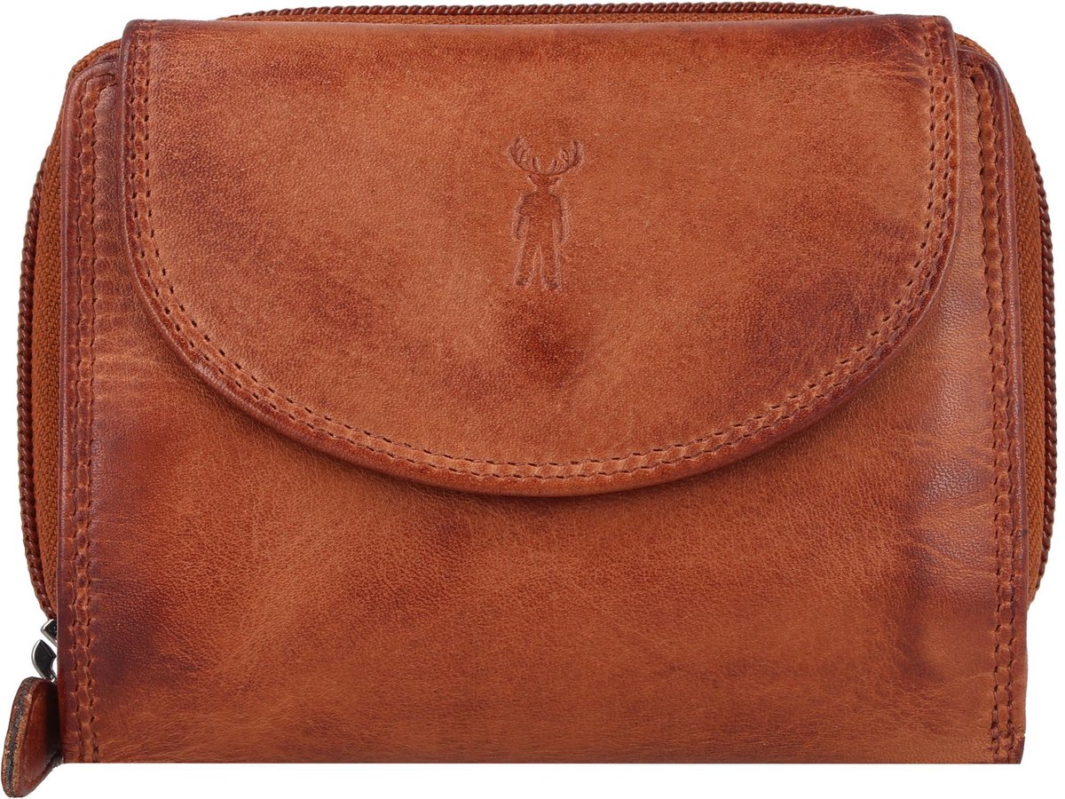 Jack Kinsky Nelson Portemonnee RFID Leer 12,5 cm - Jongens - Horizontaal - cognac