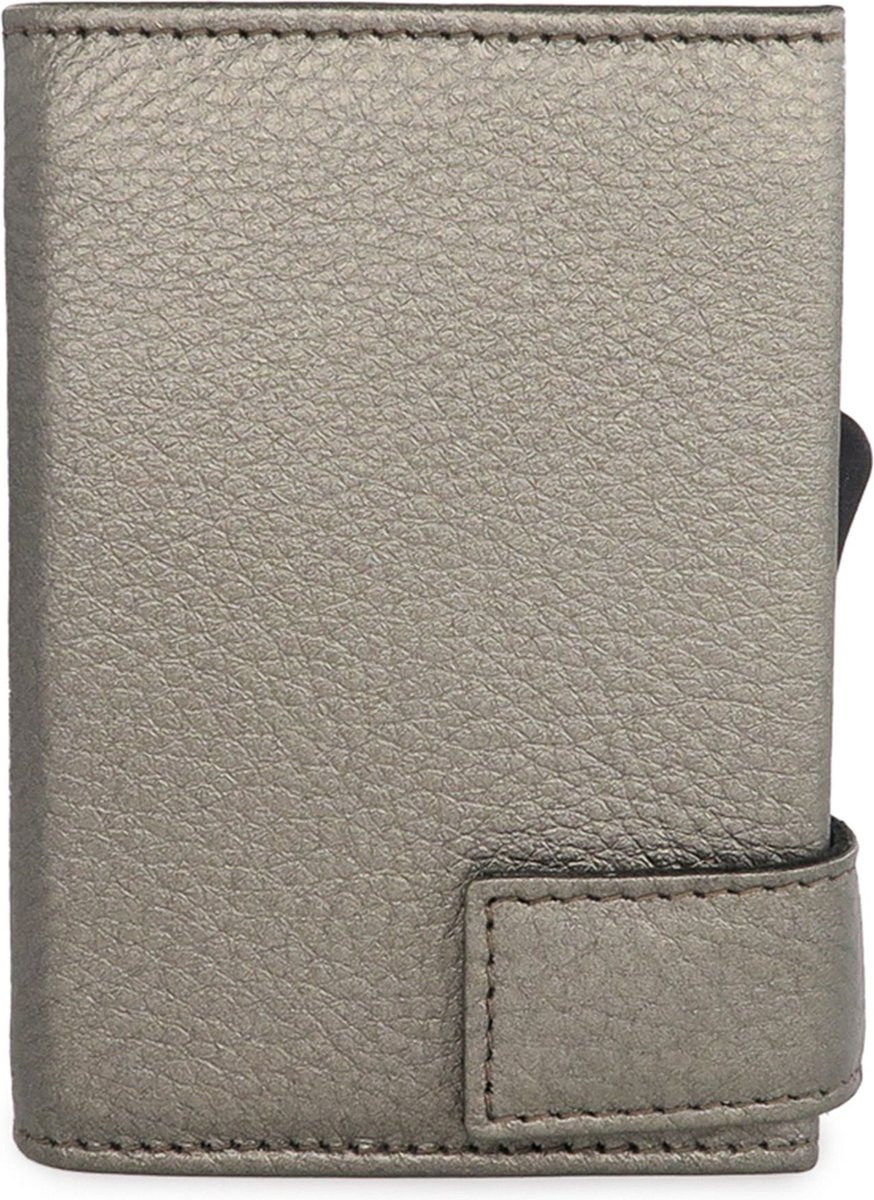 SecWal Creditcard etui RFID leer 7 cm - 10 Sleuven - silber