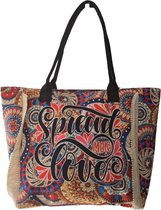 Angel Firenze Strandtas - Big Shopper - Zwemtas XL - Mandala Zwart